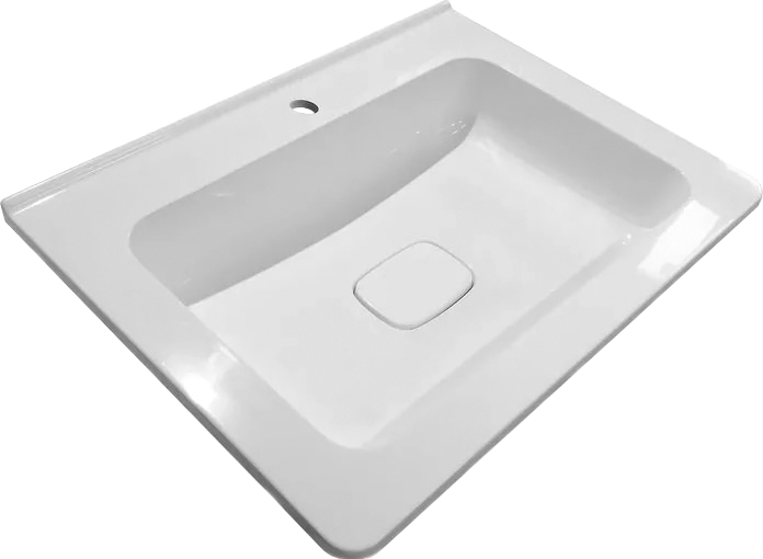 Тумба с раковиной Style Line Каре 60 напольная, Люкс Plus, белая