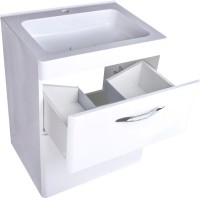 Тумба с раковиной Style Line Каре 60 напольная, Люкс Plus, белая