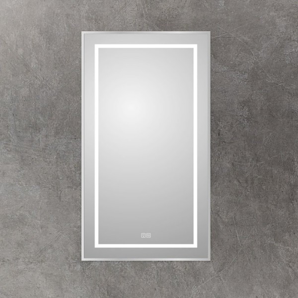 Зеркало BelBagno Kraft 90x50, с подсветкой, с подогревом, сатин