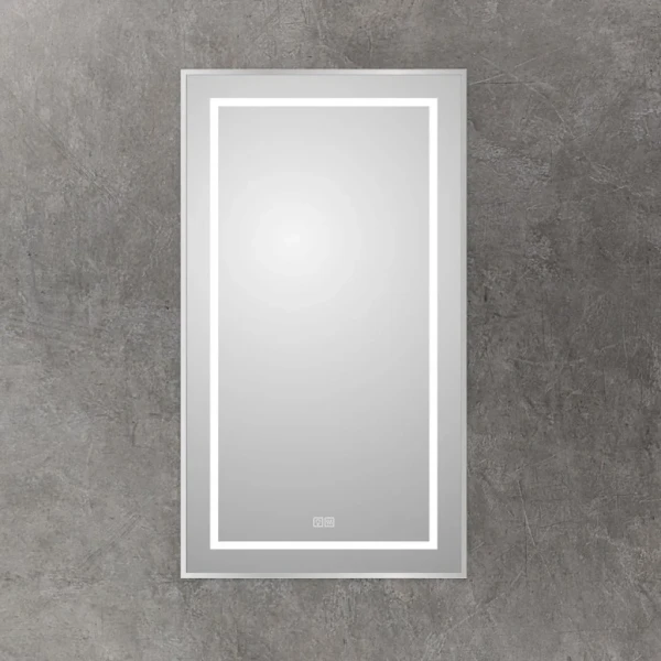 Зеркало BelBagno Kraft 90x50, с подсветкой, с подогревом, сатин