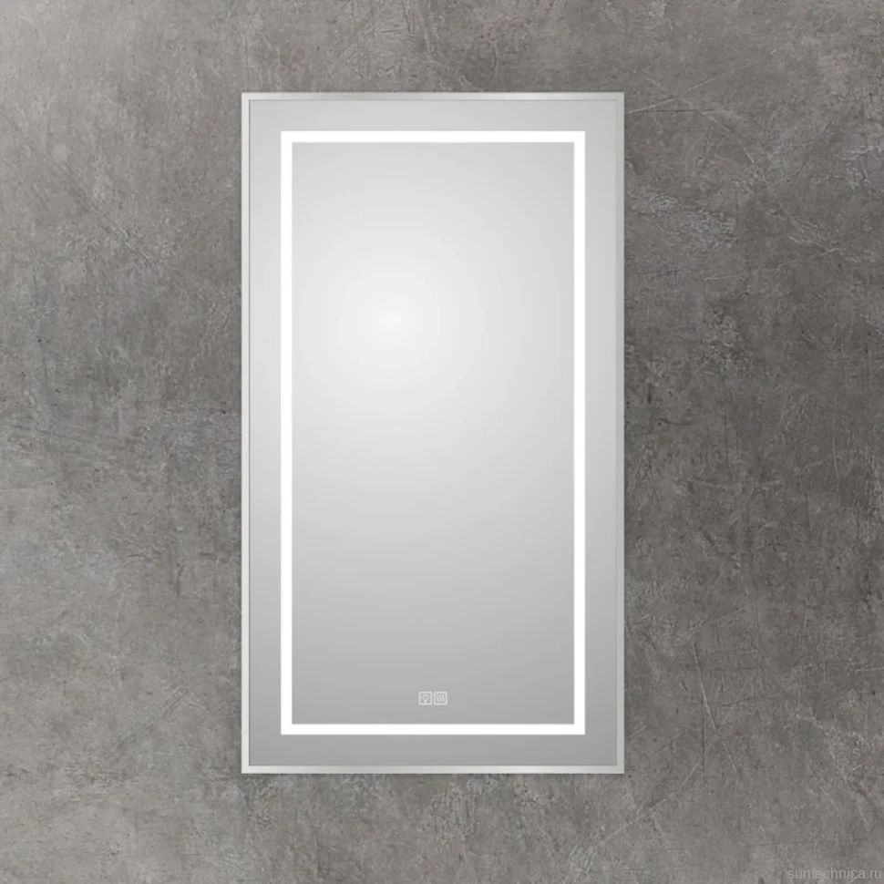 Зеркало BelBagno Kraft 90x50, с подсветкой, с подогревом, сатин