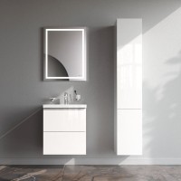 Тумба под раковину без столешницы AM.PM Gem 50 подвесная, 2 ящика, белый глянец