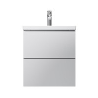 Тумба под раковину без столешницы AM.PM Gem 50 подвесная, 2 ящика, белый глянец