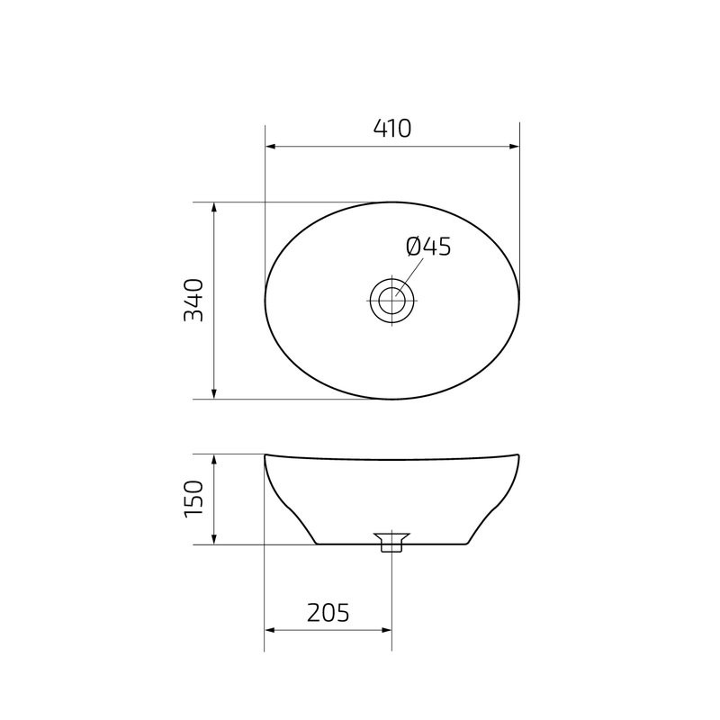 Накладная раковина GID Lago Mnc138C 41 под глянцевый камень, овальная, фаянс
