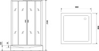 Душевая кабина Niagara Premium NG-6001-01Q 90х90х210, с низким поддоном