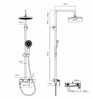 Душевая стойка Vincea VSFS-413MB