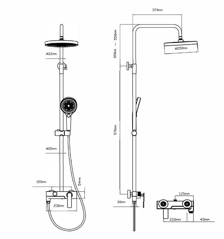 Душевая стойка Vincea VSFS-413MB