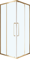 Душевой уголок Cezares Relax RELAX-304-A-2-100-C-BORO 100x100, профиль брашированное золото