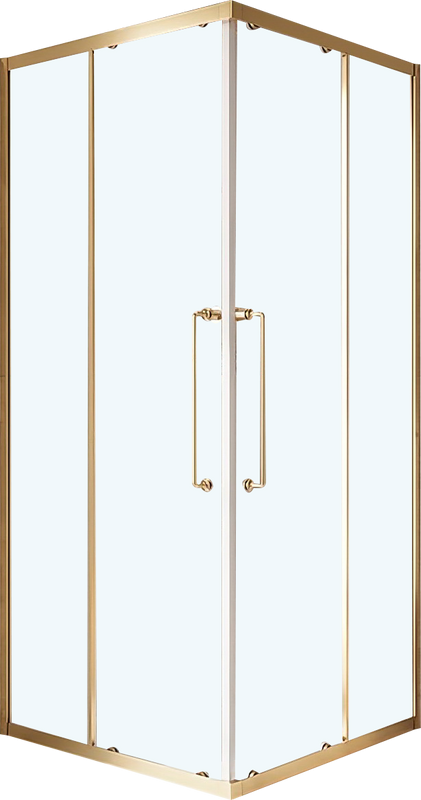 Душевой уголок Cezares Relax RELAX-304-A-2-100-C-BORO 100x100, профиль брашированное золото