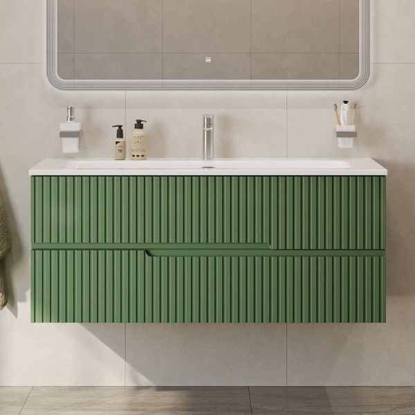 Тумба с раковиной Cezares Duet 120 фисташковый софт, раковина Cezares CZR-8073-120