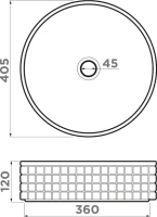 Накладная раковина Omoikiri Akira 40 BL, черная