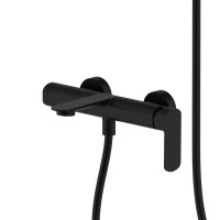 Смеситель для ванны с душевым гарнитуром, Черный матовый, AQUAme Monza AQM6312MB