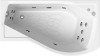Акриловая ванна Radomir Vannesa Massage Миранда 2-77-2-2-0-209 актив, R 170x95 см, угловая, правая, пристенная, с гидромассажем, белая, асимметричная, с каркасом, с экраном, со сливом-переливом