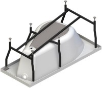 Акриловая ванна Radomir Vannesa Massage Миранда 2-77-2-2-0-209 актив, R 170x95 см, угловая, правая, пристенная, с гидромассажем, белая, асимметричная, с каркасом, с экраном, со сливом-переливом