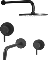 Комплект для ванной Paffoni Light KITLIG011NO006 С ВНУТРЕННЕЙ ЧАСТЬЮ, черный