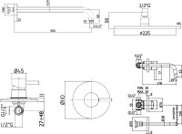 Комплект для ванной Paffoni Light KITLIG011NO006 С ВНУТРЕННЕЙ ЧАСТЬЮ, черный