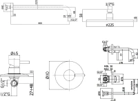 Комплект для ванной Paffoni Light KITLIG011NO006 С ВНУТРЕННЕЙ ЧАСТЬЮ, черный