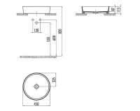 Накладная раковина Creavit Loop LP145-00CG00E-0000 холодный серый матовый Накладная раковина Creavit Loop LP145-00CG00E-0000 холодный серый матовый