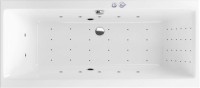 Акриловая ванна Excellent Pryzmat Slim Pryzmat Slim WAEX.PRY18S.NANO 180x80 см, встраиваемая, с гидромассажем, белая, со сливом-переливом