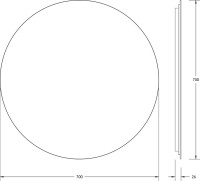 Зеркало круглое Defesto Opti DF2854 70 с LED-подсветкой, 3000К
