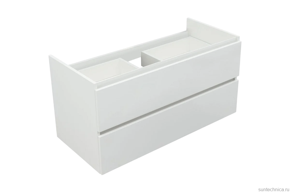 Тумба под раковину без столешницы Aquanet Вега 100 подвесная, белая глянцевая
