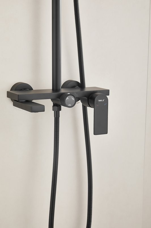 Душевая стойка BELZ B678 B24678-7 матовая черная