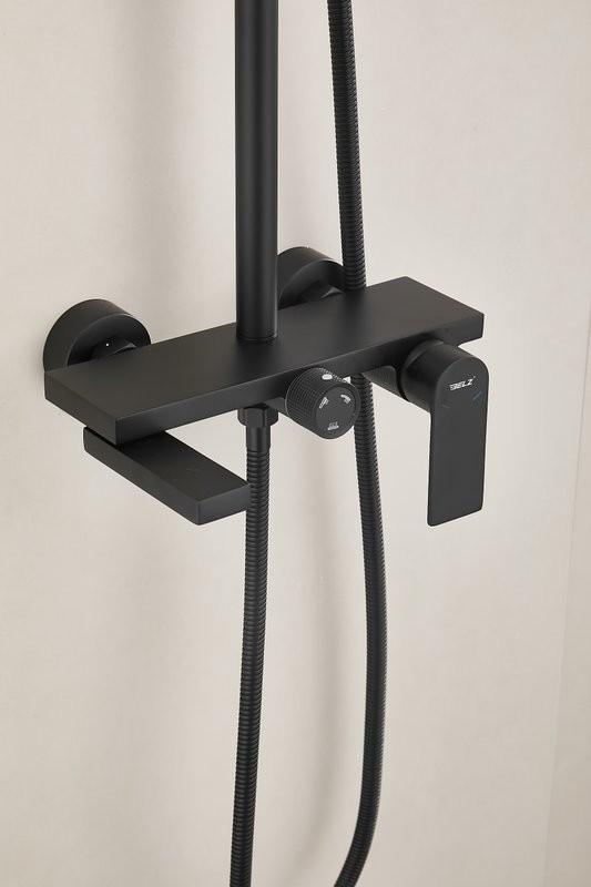 Душевая стойка BELZ B678 B24678-7 матовая черная