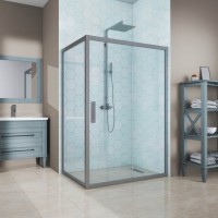 Душевой уголок Kubele DE019 R-CLN-MT 135х90 см, профиль матовый хром