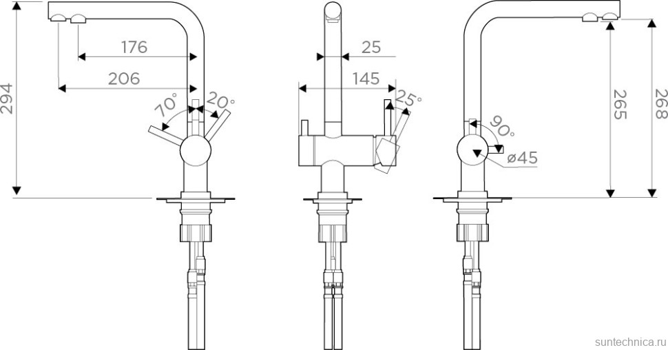 Комплект Мойка Omoikiri Daisen 46-GR leningrad grey + Смеситель Nagano BN нержавеющая сталь