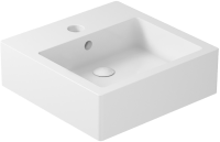 Накладная раковина Galassia Plus Design 6022 48 глянцевая белая, квадратная, фаянс, с 1 отверстием под смеситель