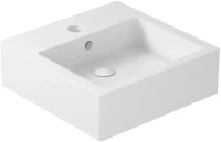 Накладная раковина Galassia Plus Design 6022 48 глянцевая белая, квадратная, фаянс, с 1 отверстием под смеситель