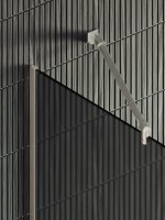Душевая перегородка Maybahglass MGD-724-5у 69 см, профиль хром матовый, стекло графит матовое