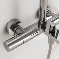 Душевая стойка Sancos Etna SC9008CH с термостатом, хром