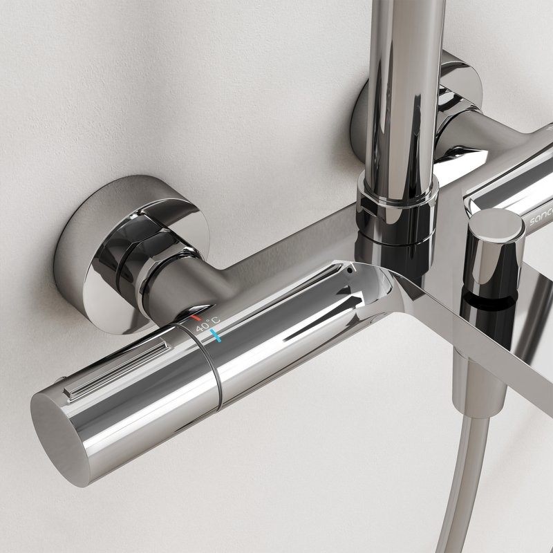 Душевая стойка Sancos Etna SC9008CH с термостатом, хром