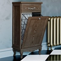 Тумба ValenHouse Лиора 40 с бельевой корзиной, кальяри, фурнитура хром