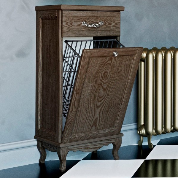 Тумба ValenHouse Лиора 40 с бельевой корзиной, кальяри, фурнитура хром