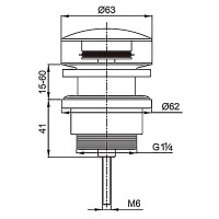 Донный клапан для раковины AZARIO AZ-105-BR универсальный, бронза