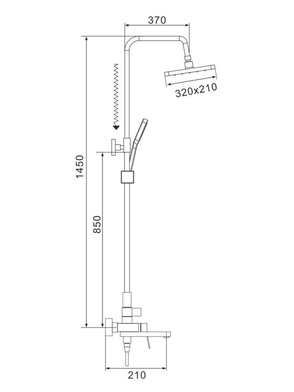 Душевая стойка Shevanik S4536H
