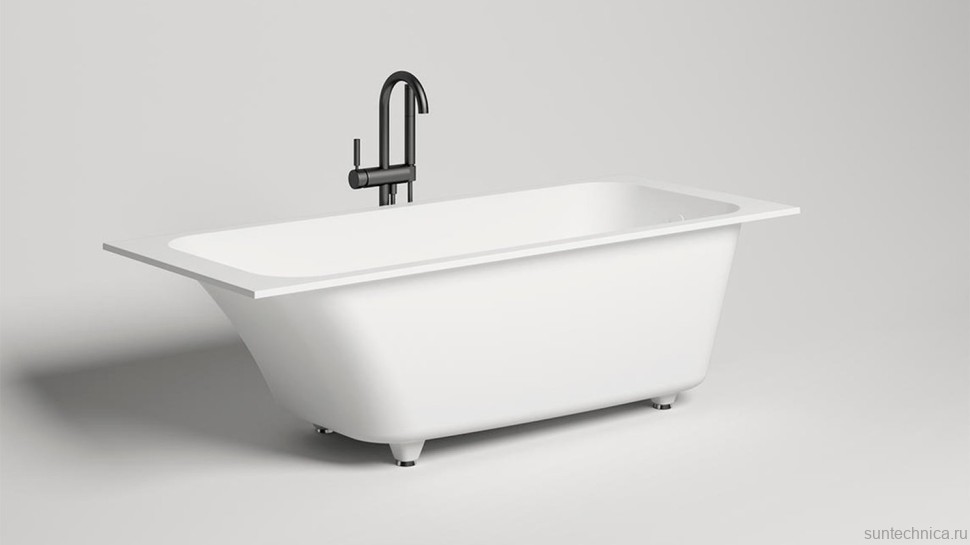 Ванна из искусственного камня Salini Orlanda S-Sense 170x70 см, встраиваемая, матовая белая