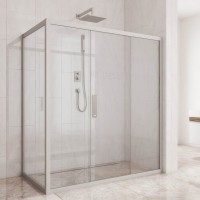 Душевой уголок Kubele DE019 R3-CLN-MT 140х100 см, профиль матовый хром