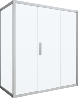 Душевой уголок Kubele DE019 R3-CLN-MT 140х100 см, профиль матовый хром