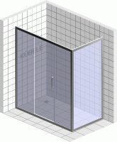 Душевой уголок Kubele DE019 R3-CLN-MT 140х100 см, профиль матовый хром