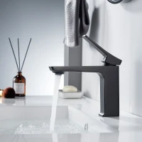 Смеситель для раковины Shevanik S4401H, черный Смеситель для раковины Shevanik S4401H, черный
