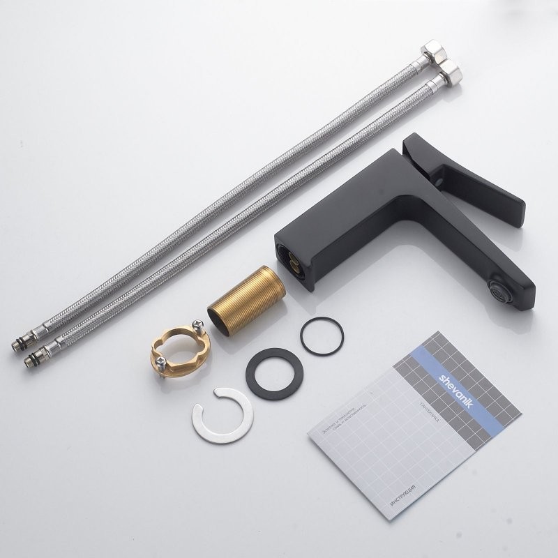 Смеситель для раковины Shevanik S4401H, черный