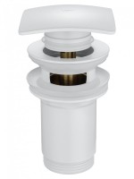 Донный клапан для раковины Wonzon & Woghand WW-88SS08-MW без перелива, матовый белый