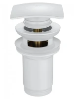 Донный клапан для раковины Wonzon & Woghand WW-88SS08-MW без перелива, матовый белый