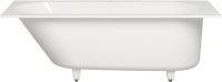 Ванна из искусственного камня Salini Ornella S-Sense 170x80 см, встраиваемая, матовая белая, на ножках