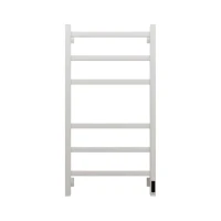 Полотенцесушитель электрический Grota Nosto 530х1000 RAL9016 EL 100x55 см, подключение справа, слева, скрытое подключение справа, матовый белый, лесенка, из стали