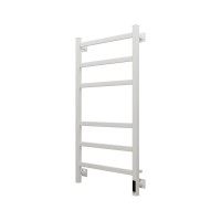 Полотенцесушитель электрический Grota Nosto 530х1000 RAL9016 EL 100x55 см, подключение справа, слева, скрытое подключение справа, матовый белый, лесенка, из стали