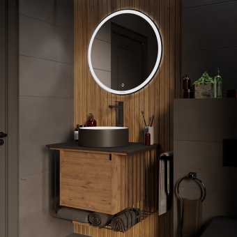Мебель для ванной Grossman Винтаж 70 веллингтон, металл черный, раковина GR-4040BW